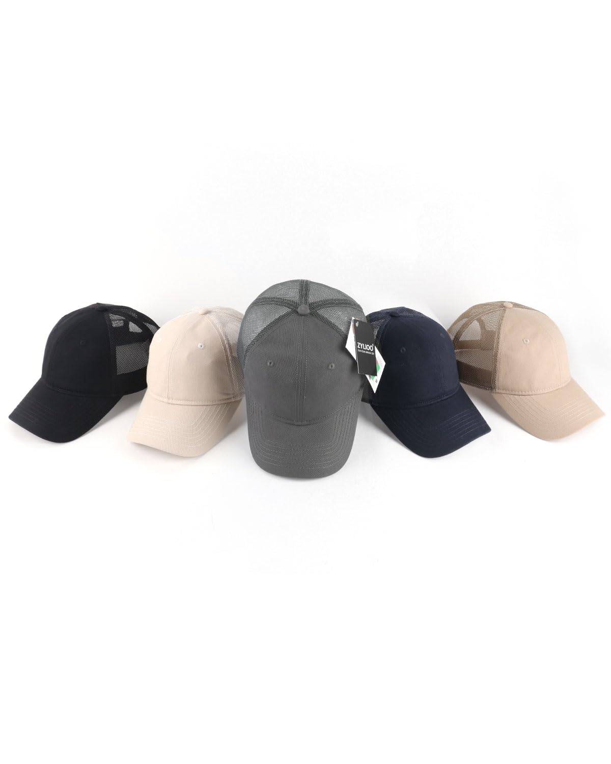 Zylioo Extra Large Trucker Hat for Men,Big Head Mesh Back Baseball Cap,XXL Adjustable Summer Cap Solid Color