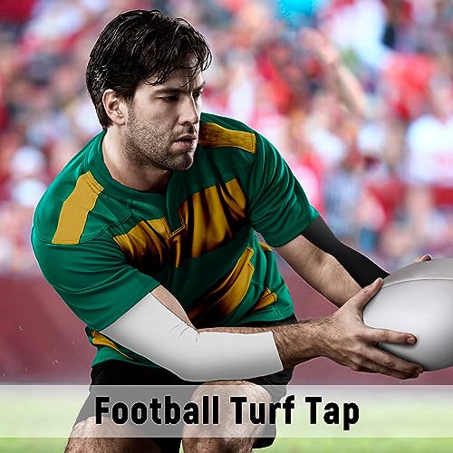 Jenaai Black and White Football Turf Tape - 33ft Support & Injury Prevention
