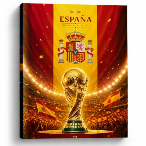 Spain World Cup Champion Canvas Wall Art - 8" x 10"