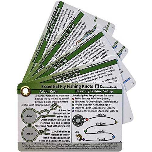 ReferenceReady Fly Fishing Knot Cards: Waterproof Pocket Guide to 14