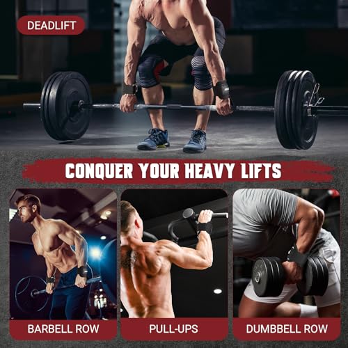 2-in-1 Weightlifting Straps with Rings - Heavy-Duty Wrist Cuffs