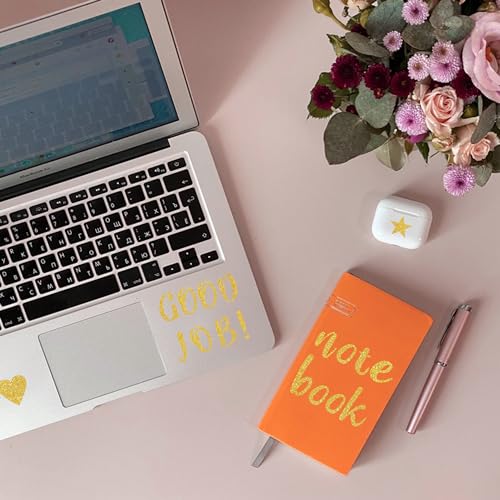 Gold Glitter Letter Stickers Set - 648 Pcs, 1 Inch