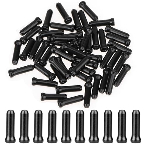 50pcs Black Bike Cable End Caps - Durable Brake & Shifter Tips