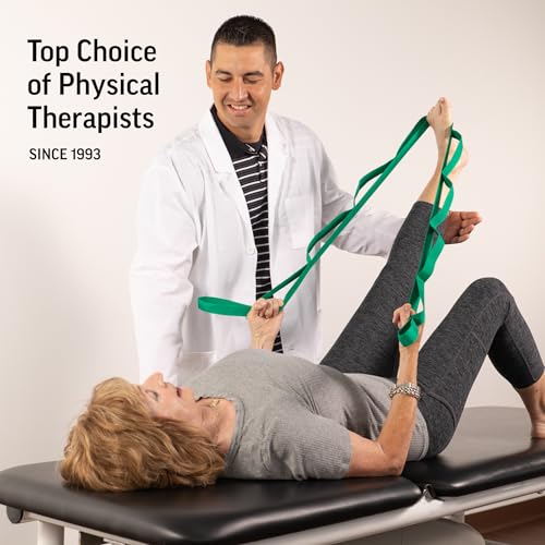 Stretch Out Strap for Yoga & Physical Therapy - 6' Nylon Strap with Loops