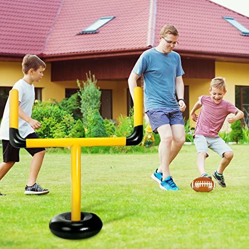 Inflatable Jumbo Football Goal Post Set - Yellow & Black