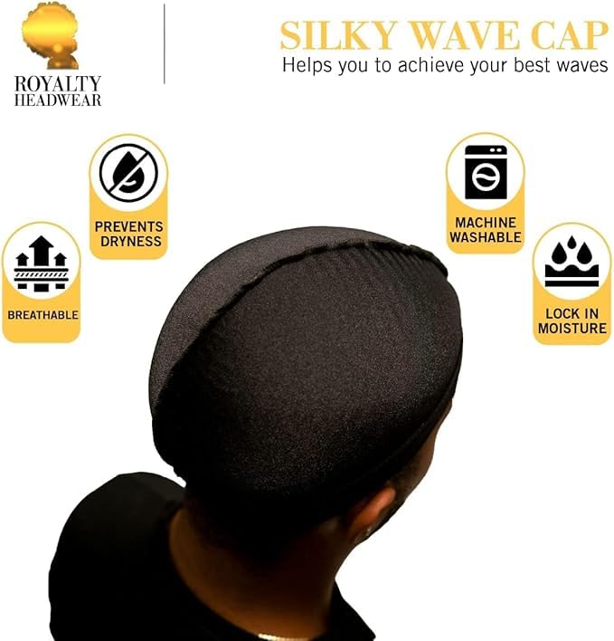 Silky Wave Cap for 360, 540 & 720 Waves - Soft Durag Beanie