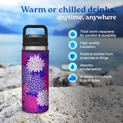 Large 24-30oz Water Bottle Carrier with Shoulder Strap - Midnight Mums