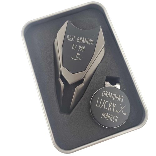 Best Grandpa By Par Divot Tool Set, Golf Gifts for Grandpa from Granddaughter, Golf Grandpa Gifts from Grandkids, Gift for Grandpa from Grandkids, Grandpa Baby Announcement, New Grandpa Gifts, Golfing