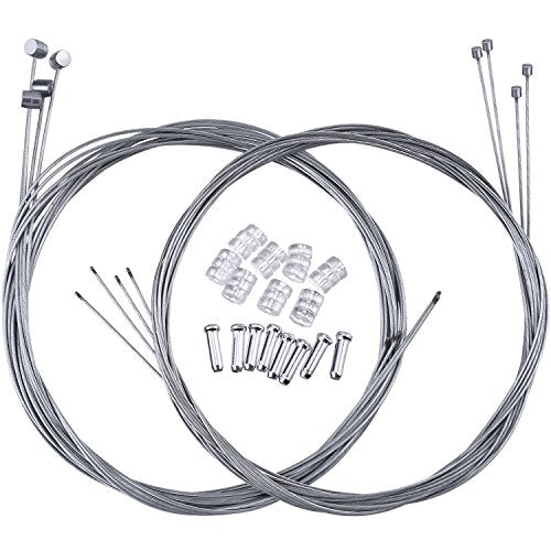 Complete Bicycle Brake Cable & Shift Cable Kit - 8 Pcs