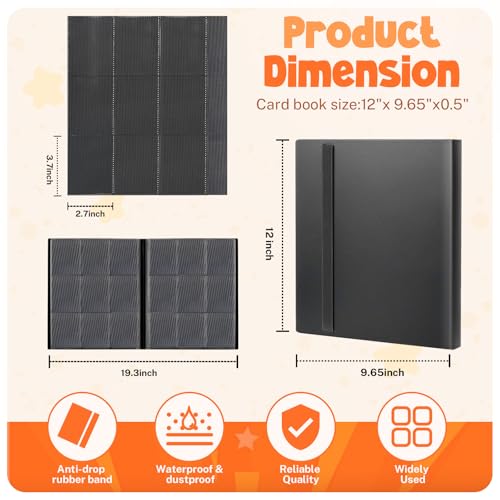 360 Card Capacity Trading Card Binder with 20 Pages - Black