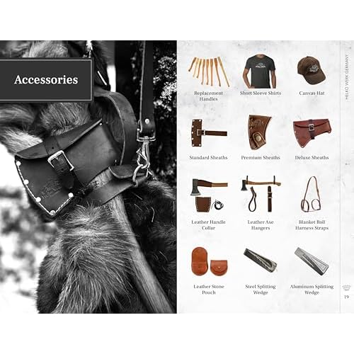 Helko Werk Leather Axe Sheath (Hatchet) - Genuine Leather Sheath for Axes and Hatchets Leather and Axe Cover and Hatchet Cover (Hatchet Black) S121SBK