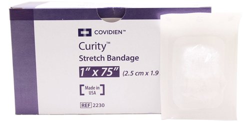 Curity Sterile Gauze Stretch Bandages 1" x 75" - Box of 12
