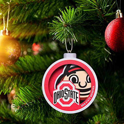 Ohio State Buckeyes 3D Logo Ornament - NCAA Holiday Decor