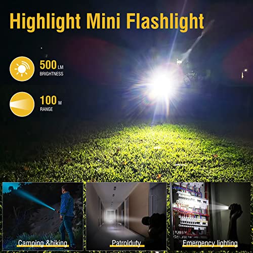 BORUIT V3 Mini 900LM Keychain Flashlight with UV/Red/Blue Light, USB-C Rechargeable, IP65, 12 Modes, Transparent Shell