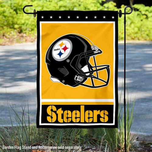 Pittsburgh Steelers Yard Garden Flag - Double Sided Sports Team Decor 12.5x18 Inches
