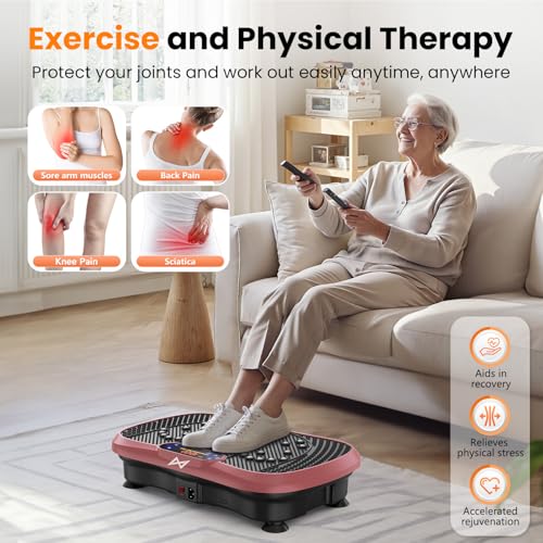 Vibration Plate Fitness Machine - 200W Bluetooth Design - Pink
