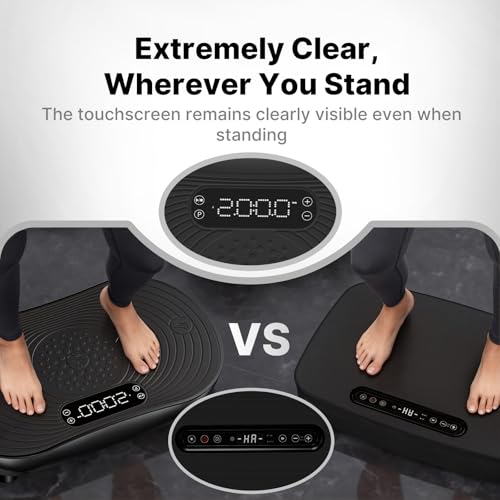 Vibration Plate Exercise Machine with Touchscreen - Black