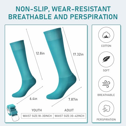 Zhanmai Teal Youth Baseball Belt & Socks Combo