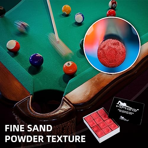 Low-Dust Billiard Cue Chalk - 12-Pack Dark Red