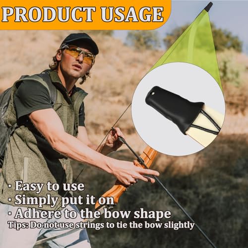 Recurve Bow Tip Protector - 2 Pcs Durable Silicone Guards