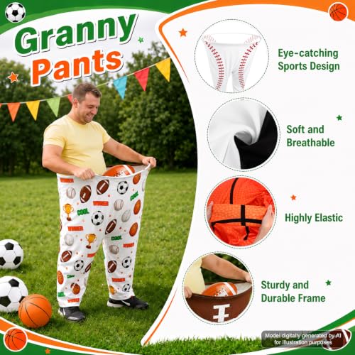 Granny Pants Game Set - 6 Oversized Pants with 28 Balls - Outdoor Fun