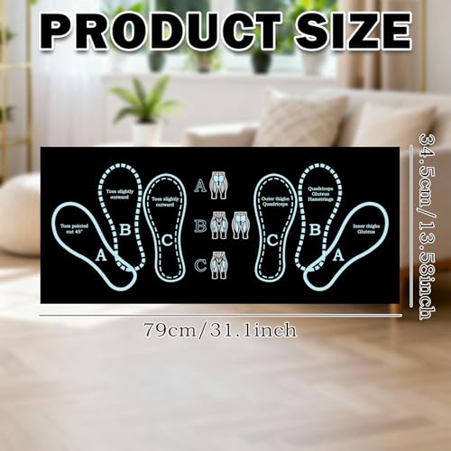 Anti-Slip Squat Mat with Foot Positioning System for Home Gym - Shock-Absorbing Balance Mat