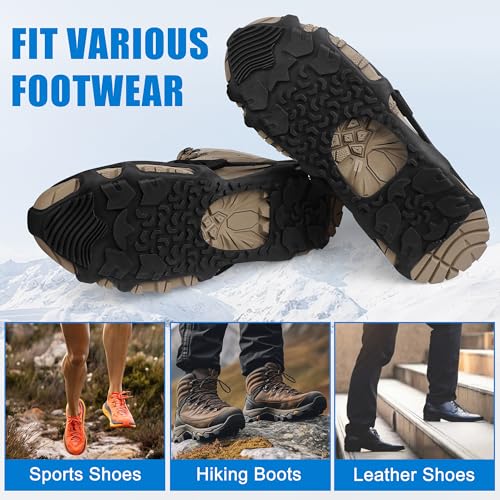 Spikeless Ice Cleats with Straps - Large/X-Large for Snow & Ice