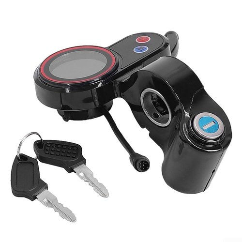 Electric Scooter LCD Display Meter - 22.2mm LH-100 Thumb Throttle with Waterproof 5P Connector for 24V, 36V, 48V, 60V E-Bikes - Enhance Performance for Hitway H5 Scooters
