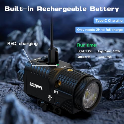 Pistol Laser Sight for Glock Picatinny Rail - Low Porfile Green Dot Laser Beam for Gun/Taurus/Canik, Airsoft Laser for Handgun Shotgun