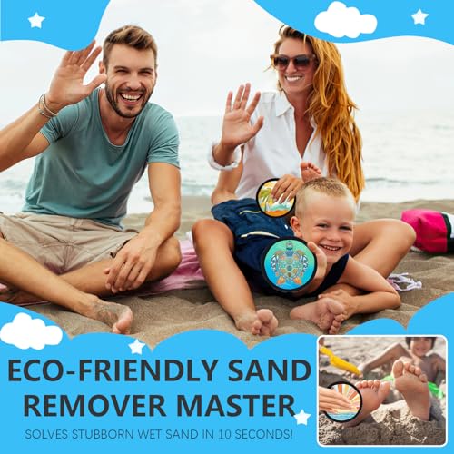 Antfuny Green Sea Turtle Sand Remover Mitt for Beach Cleanup - Family Beach Accessory