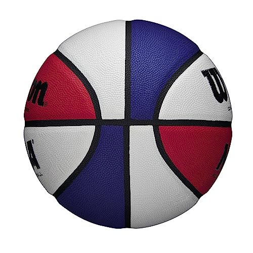 Wilson NCAA Replica Basketball - Size 7 - Red/White/Blue