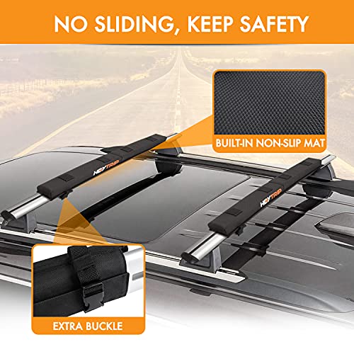 30" Roof Rack Pads with Straps for Kayak, Surfboard & Canoe