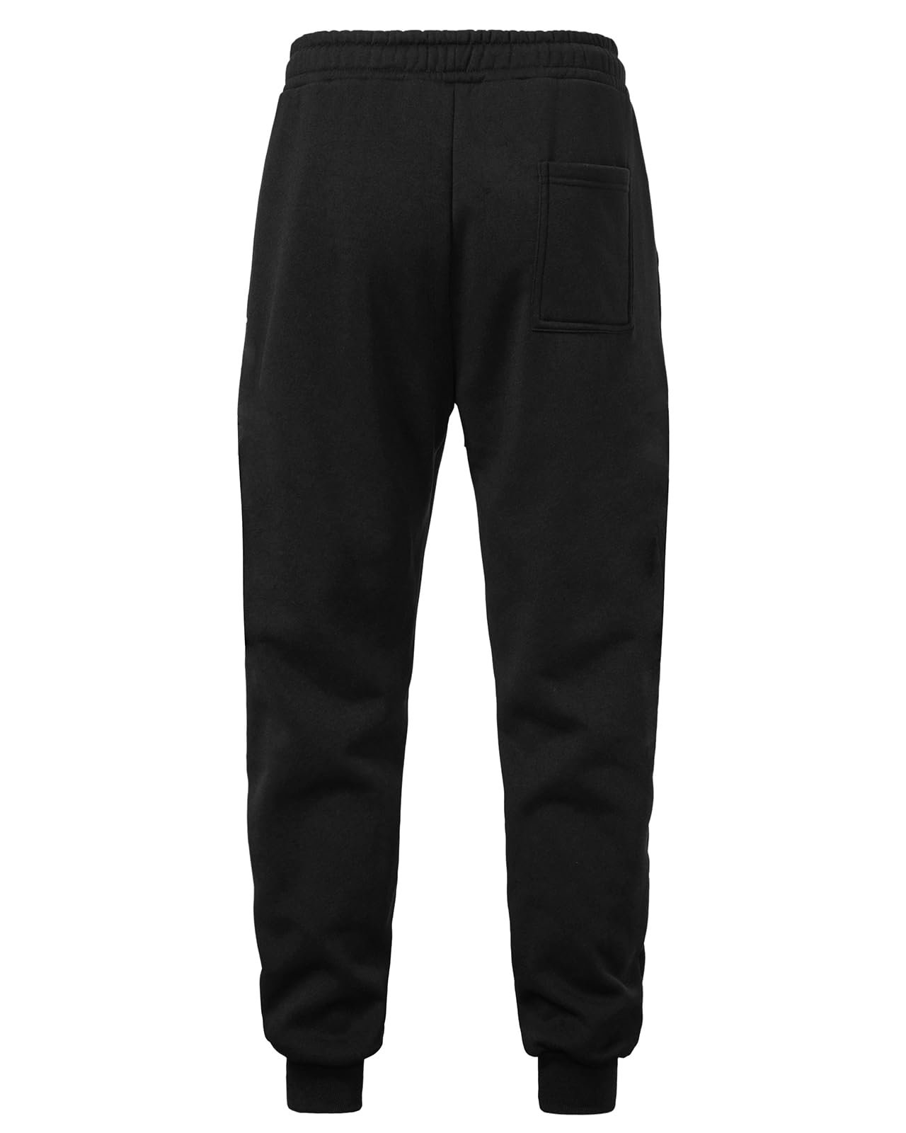 PIDOGYM Men's Fleece Sweatpants Heavyweight Elastic Waist Tapered Joggers Workout Running with Pockets Black