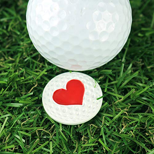 Golf Ball Markers - Assorted Soft Enamel Design, 24.4mm, 5 Pcs - Poker