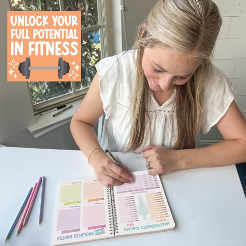 Fitness Journal for Women - Undated Workout Planner - Kraft White