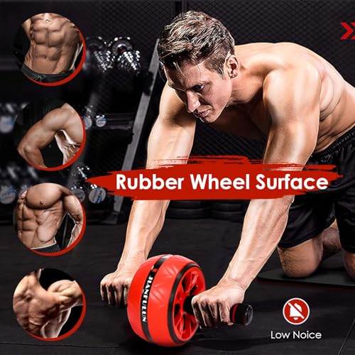 Ab Roller Wheel for Core Strength Training - Black+Yellow