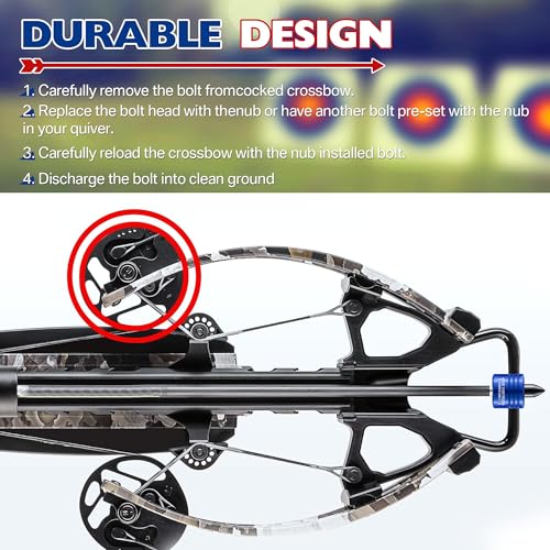 Crossbow Bolt Decocking Head - 2 Pack, Blue Release Tips