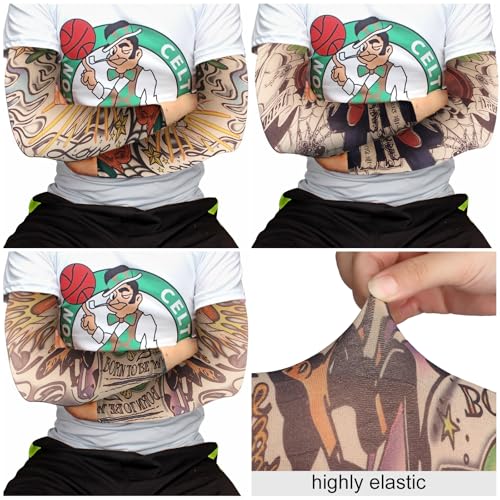Fake Tattoo Sleeves for Men - 12pc Arm Cover - Color 5