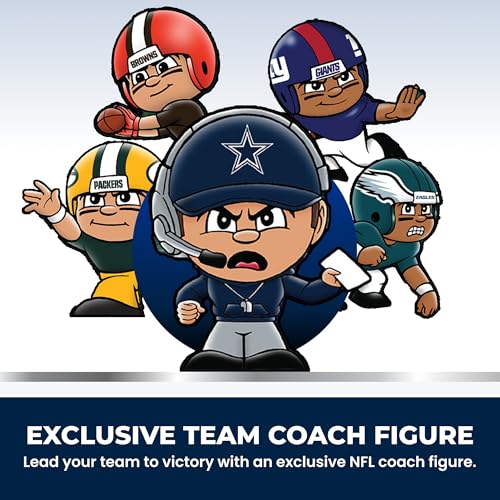 NFL Football Action Figures Gift Set with Puzzle - 11 Players & Coach