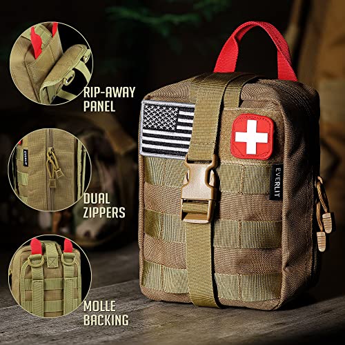 Everlit 250-Piece Tan Survival First Aid Kit for Emergency & Outdoors