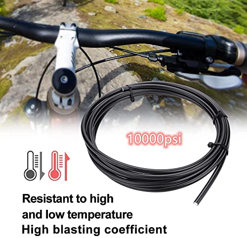 CYSKY 2500mm Hydraulic Brake Hose Kit for Shimano BH59 BH90 Avid SRAM – Black, 8 Brass Olives & 8 Inserts