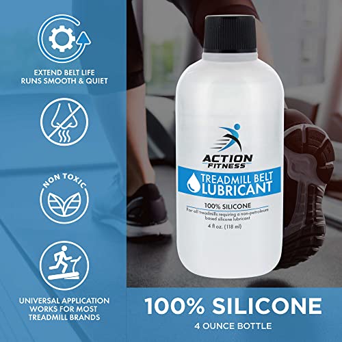 100% Silicone Treadmill Lubricant - 4oz with Dual Applicators