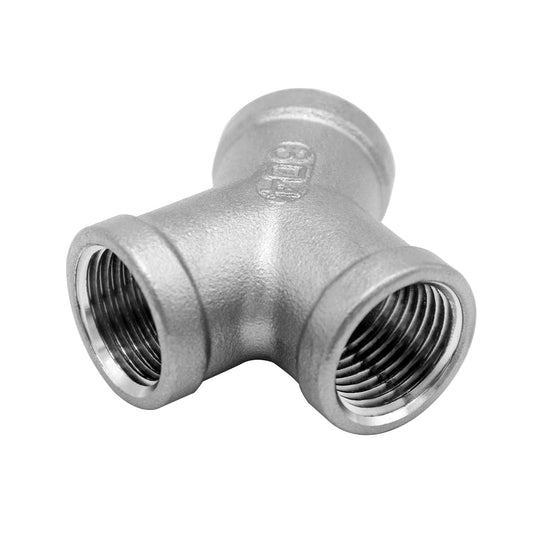 Beduan Tee 3/4 NPT Female Y Shaped 3 Way Cast Pipe Fitting Stainless Steel 304