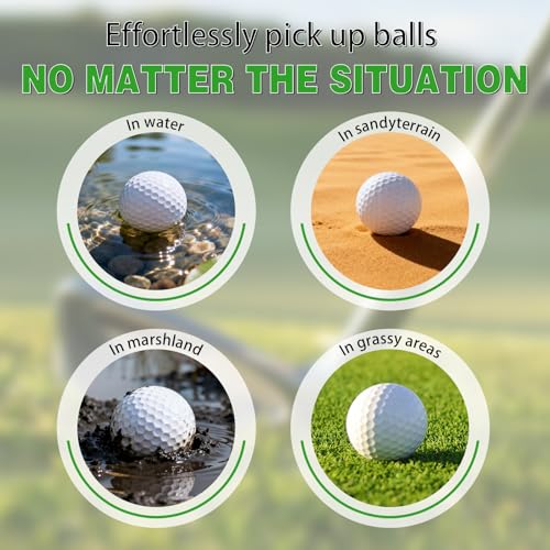 Golf Ball Retriever - 9ft Steel Shaft with Non-Slip Grip