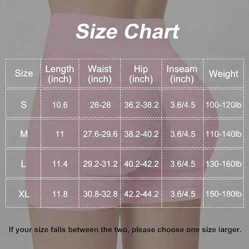 Butt Lifting Gym Shorts for Women - 4.5" Inseam, Light Pink