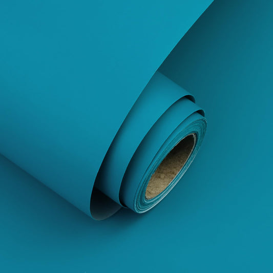 Teal Peel and Stick Wallpaper 15.7"x118" Solid Colour Contact Paper Modern Removable Self-Adhesive Vinyl Wallpaper for Room Walls Shelf Countertops Cabinets