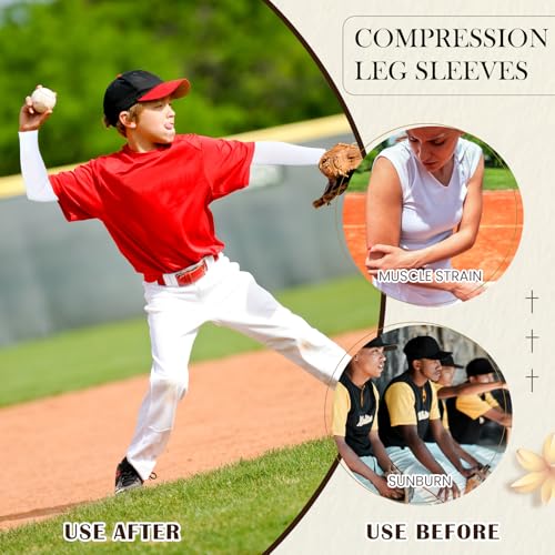 Cross Arm Sleeves for Football - 2 Pairs, 13-18y, White & Black