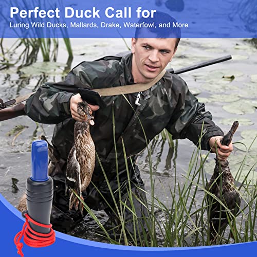 Duck Call for Hunting - Loud Sound Whistle - Black & Blue