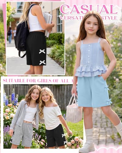 Girls Summer Shorts - 3 Pack Comfortable & Stylish