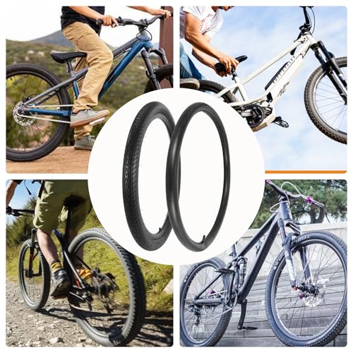 RUTU 2 Pack 26x2.35 Folding Bike Tires with Inner Tubes - Bicycle Replacement